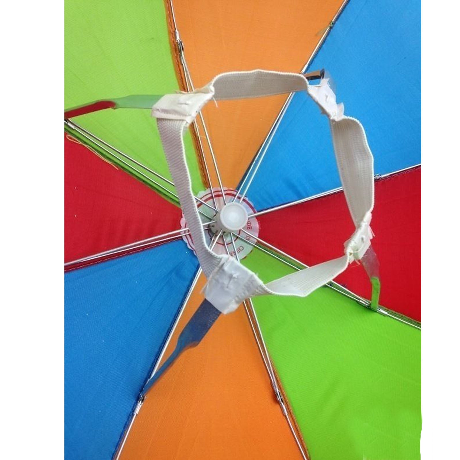 5x RAINBOW UMBRELLA HAT Rain Beach Sun Rain Cap Costume Camping Fishing BULK-3