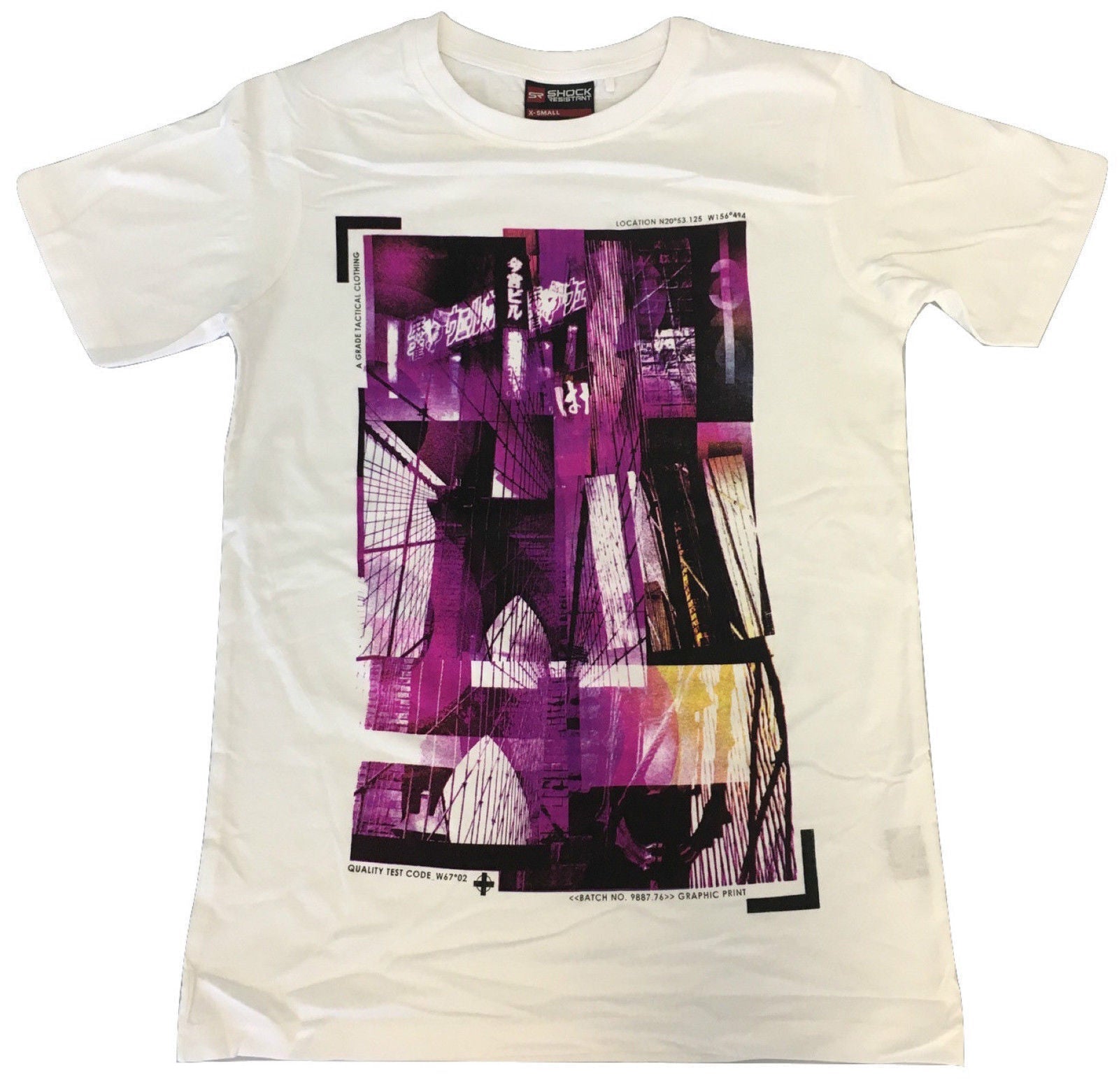 100% Cotton T-Shirt with Print Design Slim Fit Basic Tee Top XS-XXL-4
