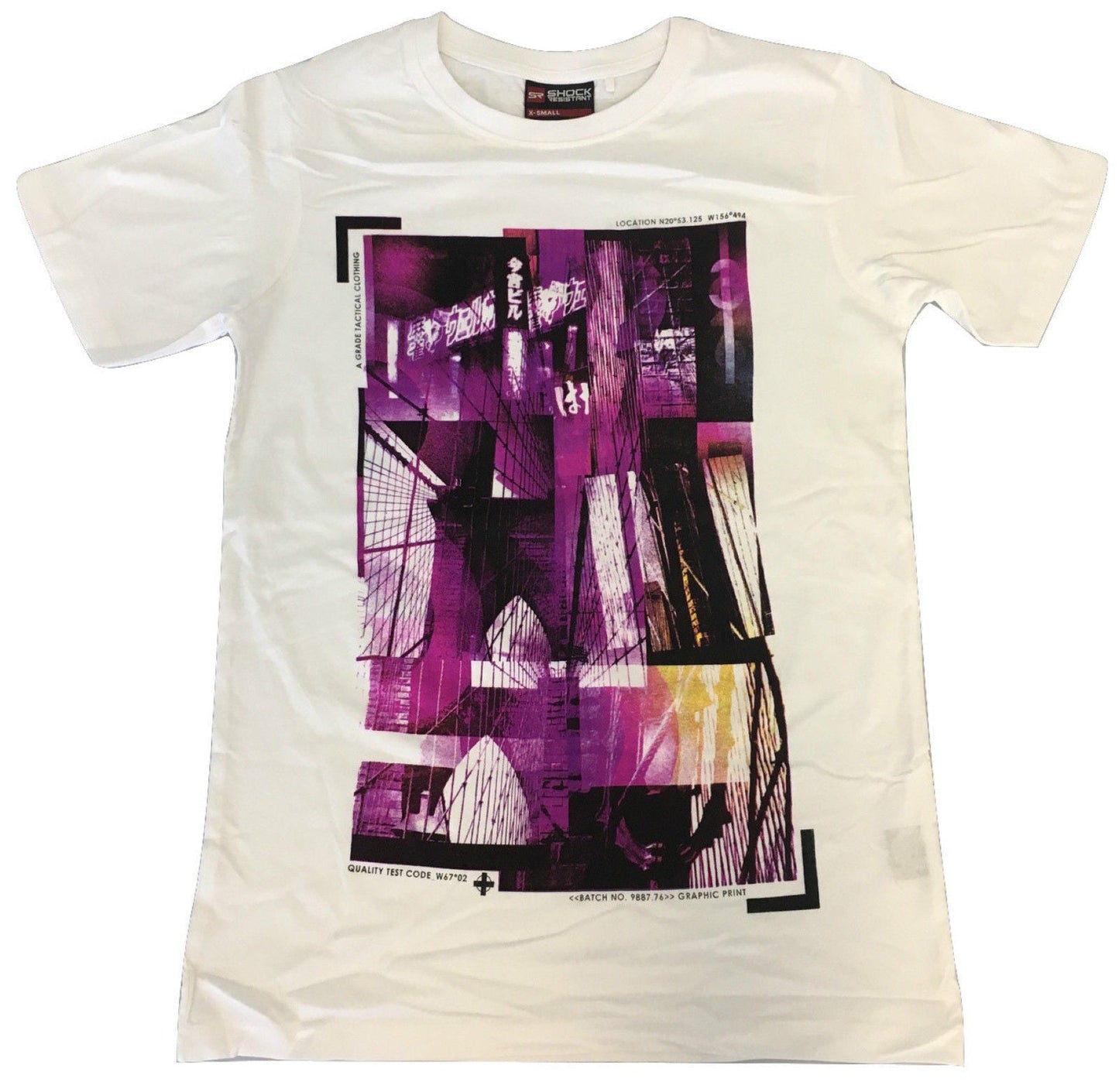 100% Cotton T-Shirt with Print Design Slim Fit Basic Tee Top XS-XXL-1