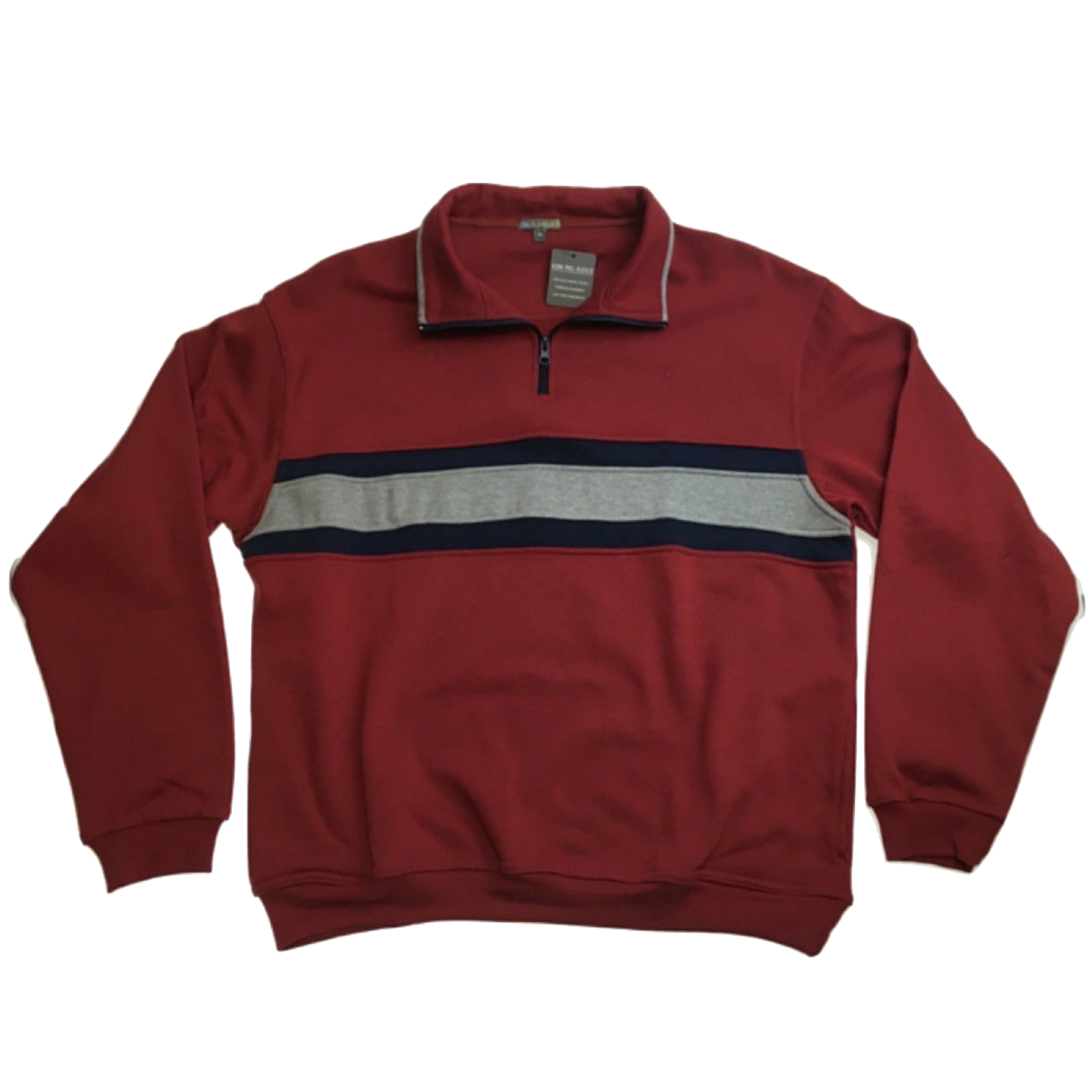 Mens Adult 1/4 Zip Jumper Sweater Pullover Basic Warm Winter Jacket Cotton-2