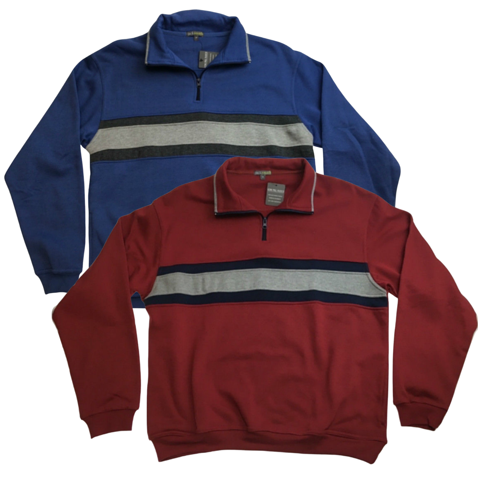 Mens Adult 1/4 Zip Jumper Sweater Pullover Basic Warm Winter Jacket Cotton-0