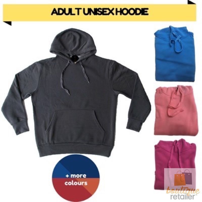 Adult Unisex Mens Plain Basic Pullover Hoodie Sweater Sweatshirt Warm Jumper-1