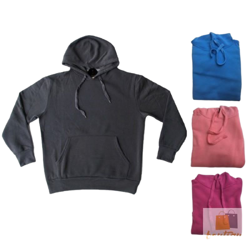 Adult Unisex Mens Plain Basic Pullover Hoodie Sweater Sweatshirt Warm Jumper-0