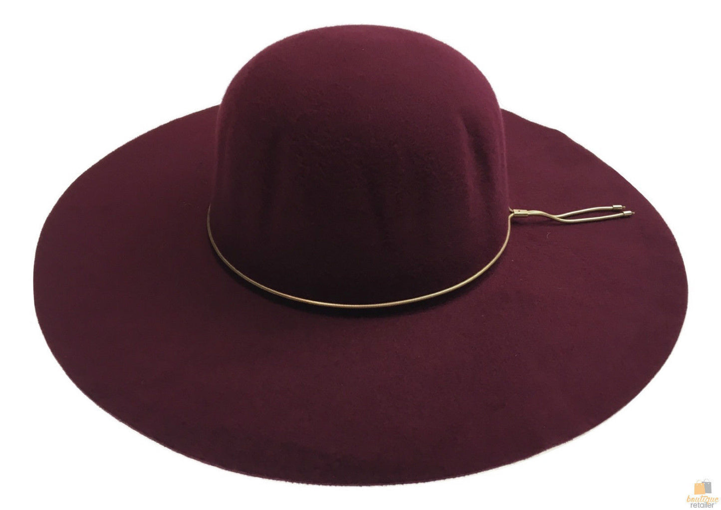 Womens Floppy Wide Brim Felt Hat - One Size (Vintage Style)-4