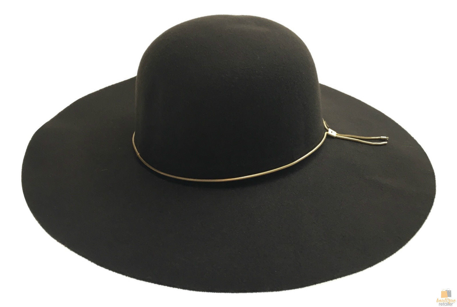 Wide Brim Felt Hat Floppy Vintage Fedora Bowler Cloche Ladies Fashion Cap-5