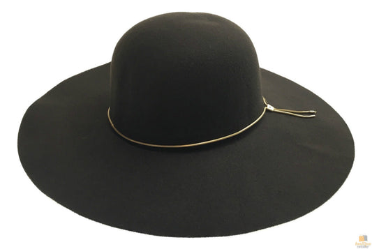 Wide Brim Felt Hat Floppy Vintage Fedora Bowler Cloche Ladies Fashion Cap - Brown - One Size
