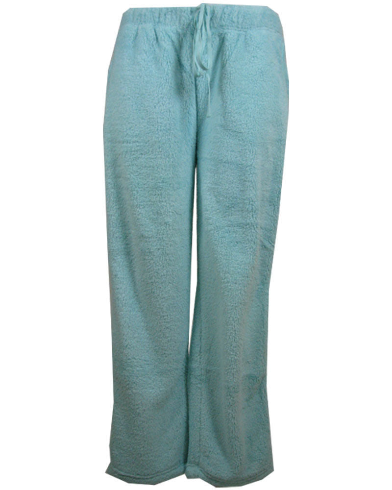 Womens TRACK PANTS Coral Fleece Fur Ultra Comfy Pyjamas Pajama Sleepwear Bottoms-43