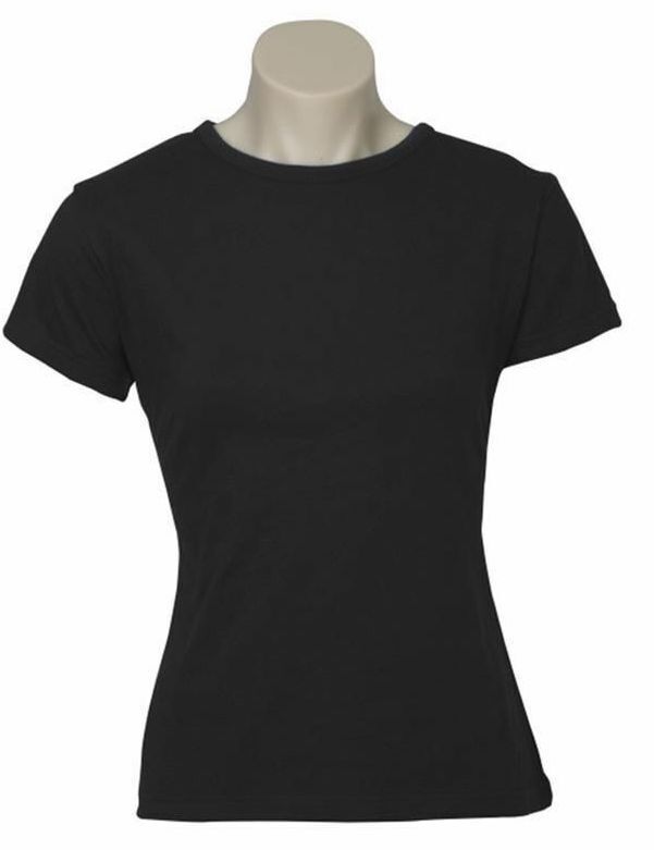 Womens Plain Ladies T SHIRT 100% COTTON Basic Tee Casual Top Size 6-24 T-Shirt-5