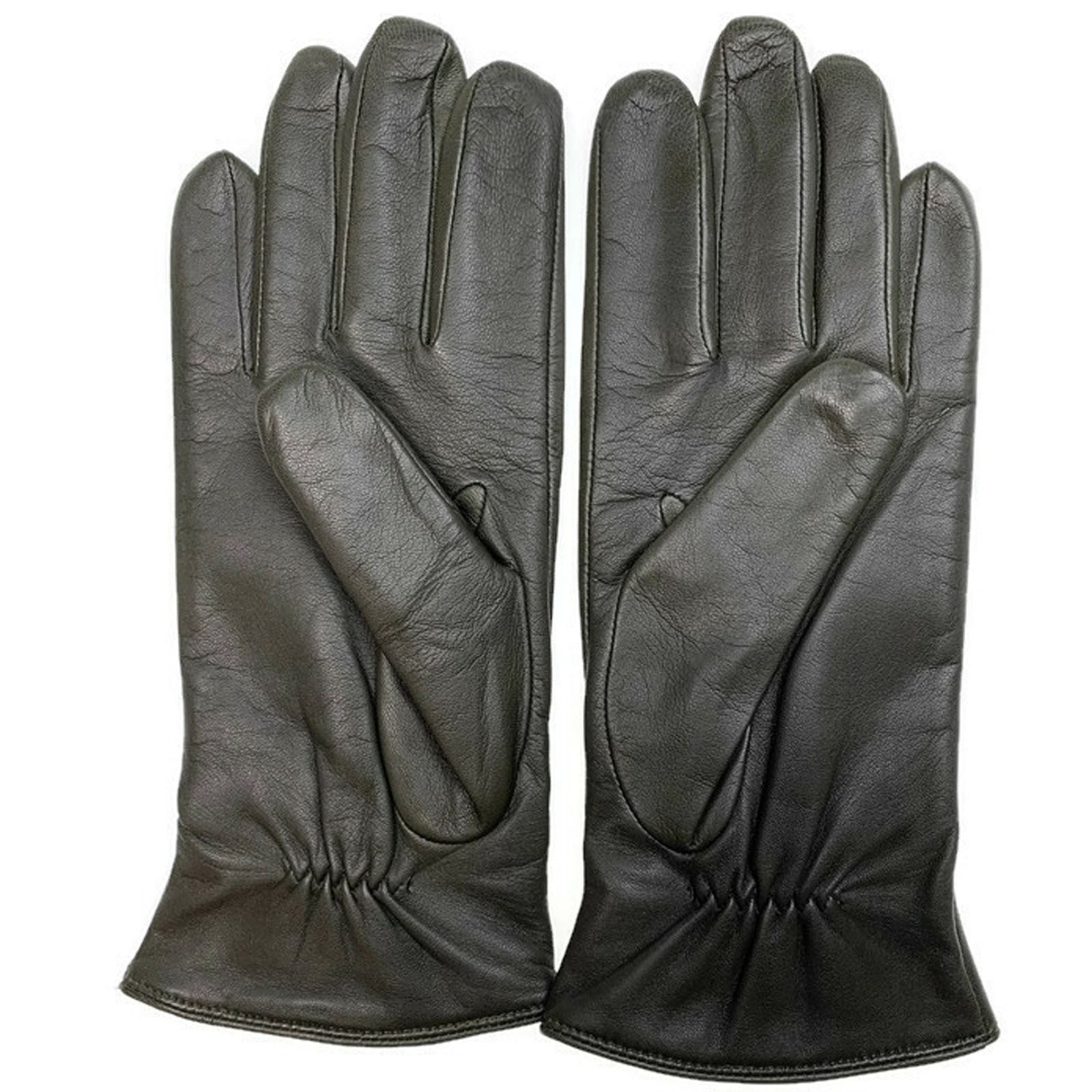 DENTS Womens Tweed Gloves Abraham Moon Herringbone - Fennel/Spruce-3