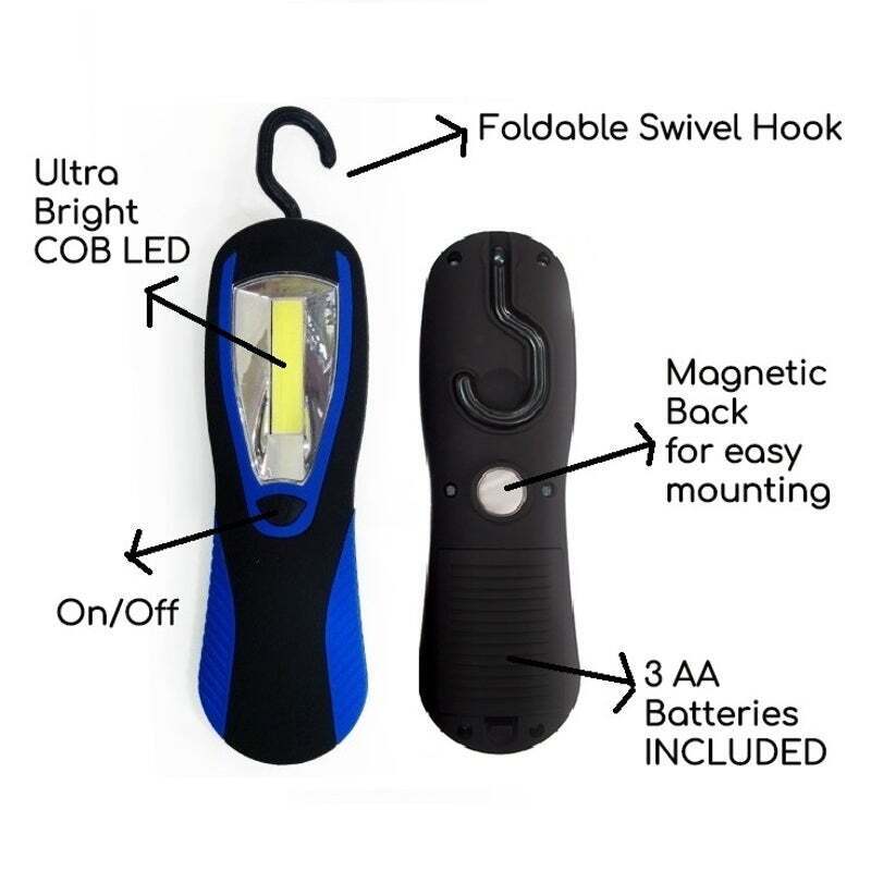 Ultra Bright Work Light with COB LED Technology Convenient Swivel Hook Magnetic Back for Easy Mounting-2