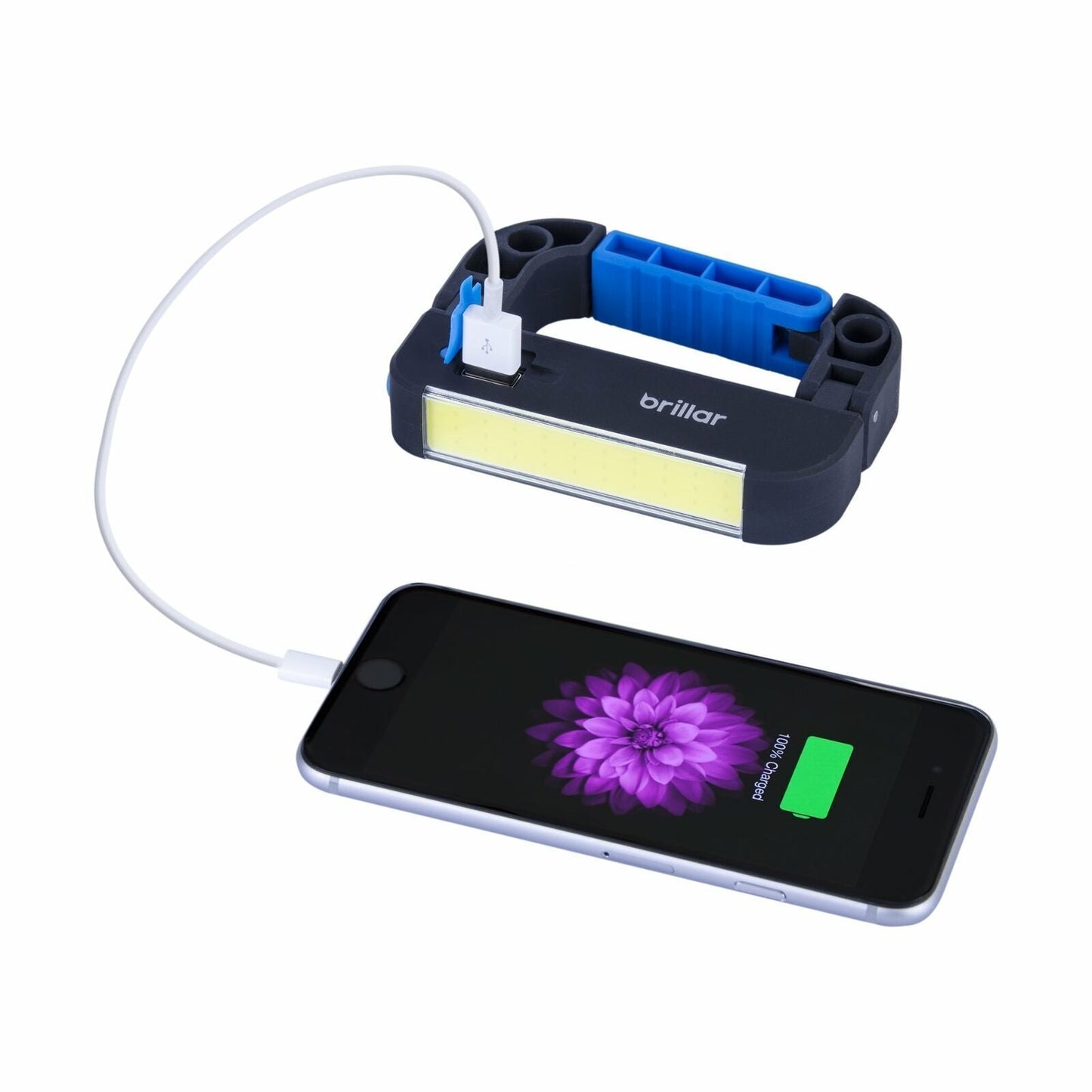 Brillar Rechargeable Carabiner Light with 2200 mAh Powerbank Compact-2