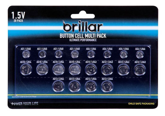 20x Brillar Lithium Button Cell Batteries-0