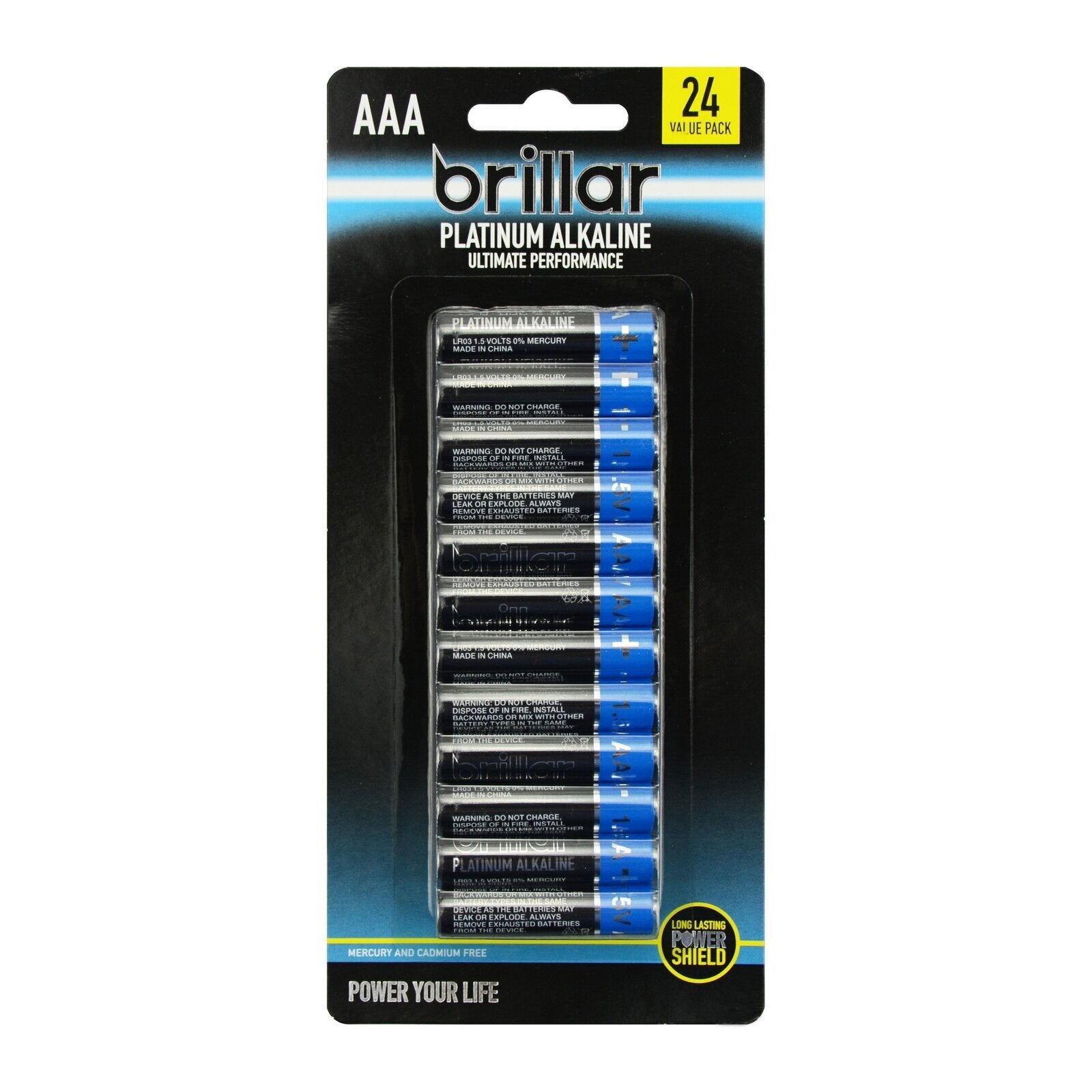 Premium Alkaline AAA Batteries long lasting power home - 24 PK-0