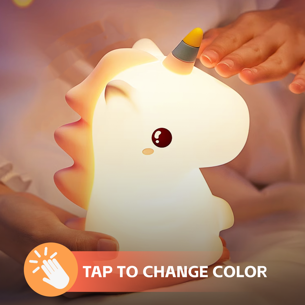 Brillar Cute Squishy Colour Changing Night Light for Kids - Unicorn