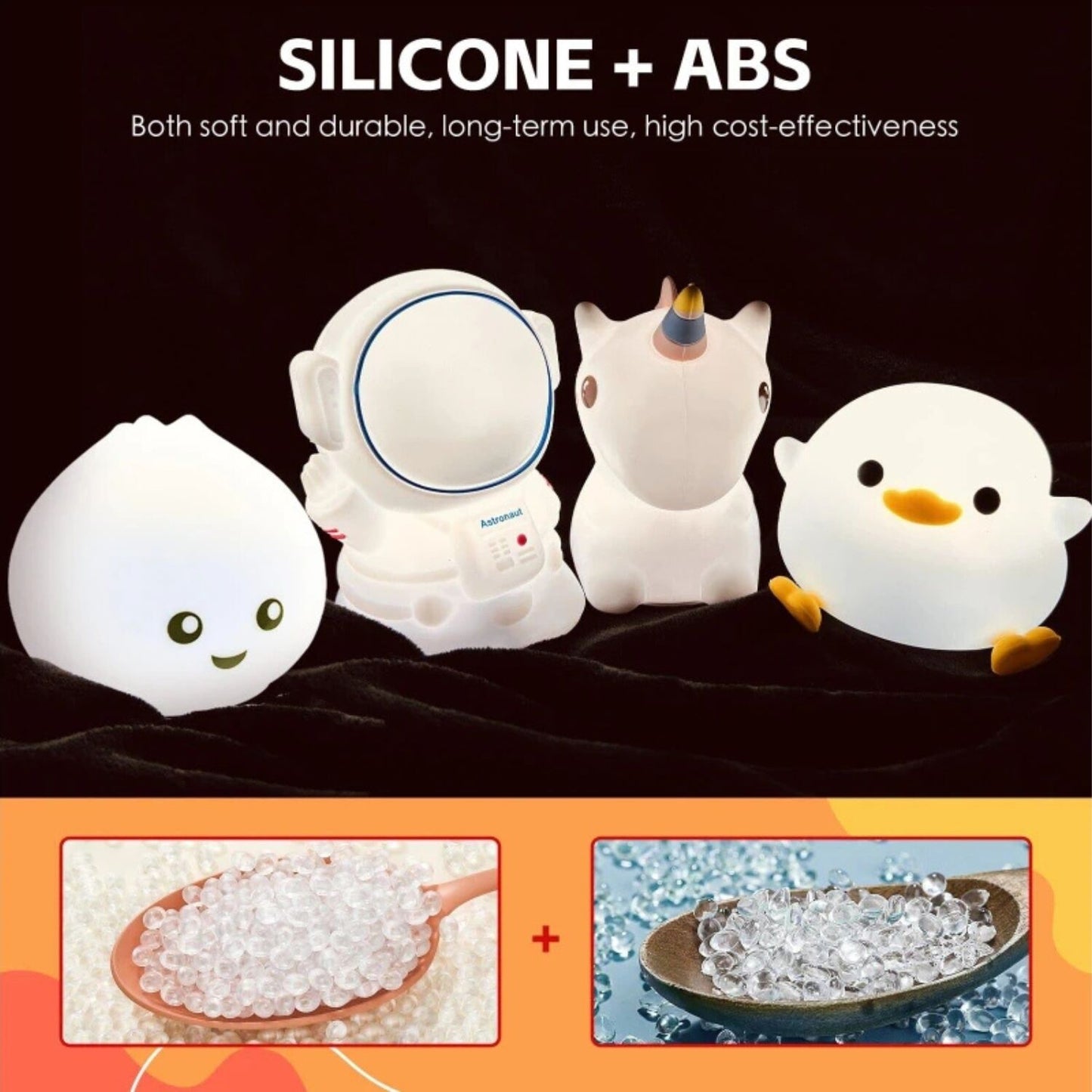 Brillar Cute Squishy Colour Changing Night Light for Kids - Astronaut