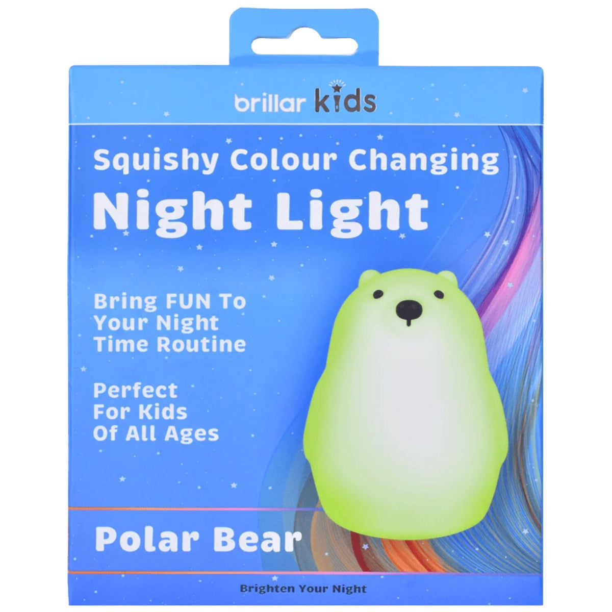 Brillar Cute Squishy Colour Changing Night Light for Kids - Polar Bear