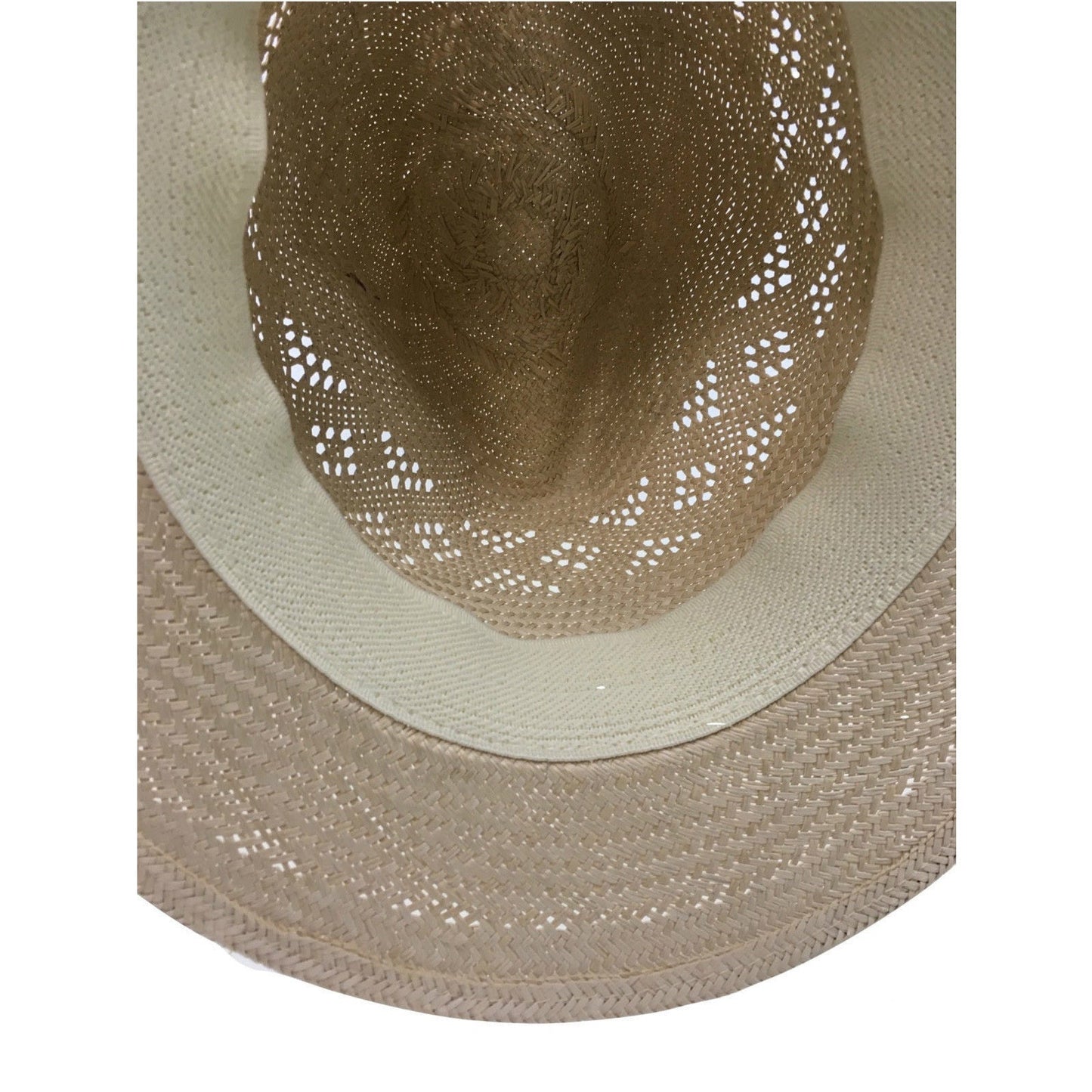 Natural STRAW PANAMA HAT FEDORA Summer Trilby Sun Summer Cap BR108-3