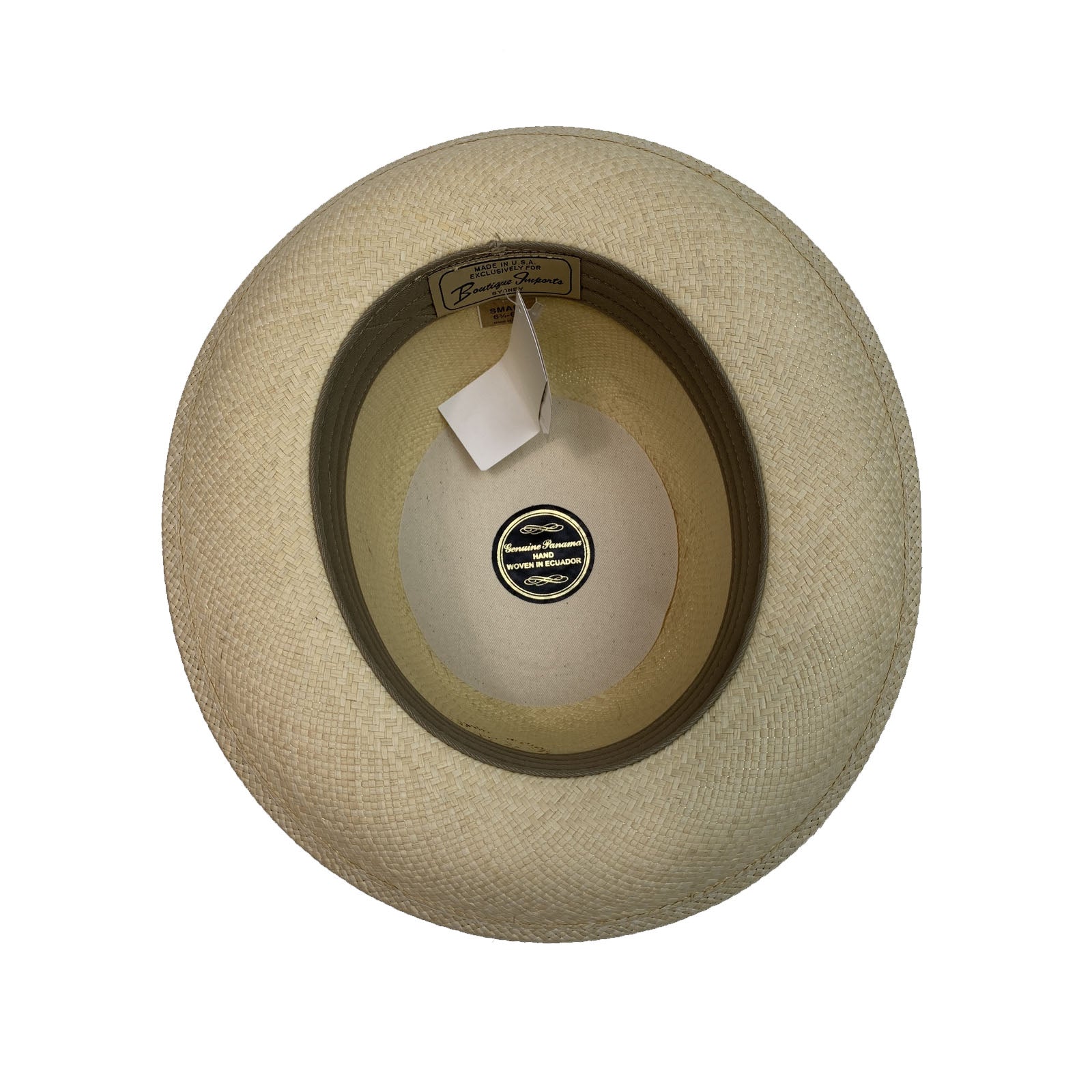 Boutique Mens Straw Bowler Hat Straw MADE IN USA Fine Du-Pont Teflon Genuine Panama-3