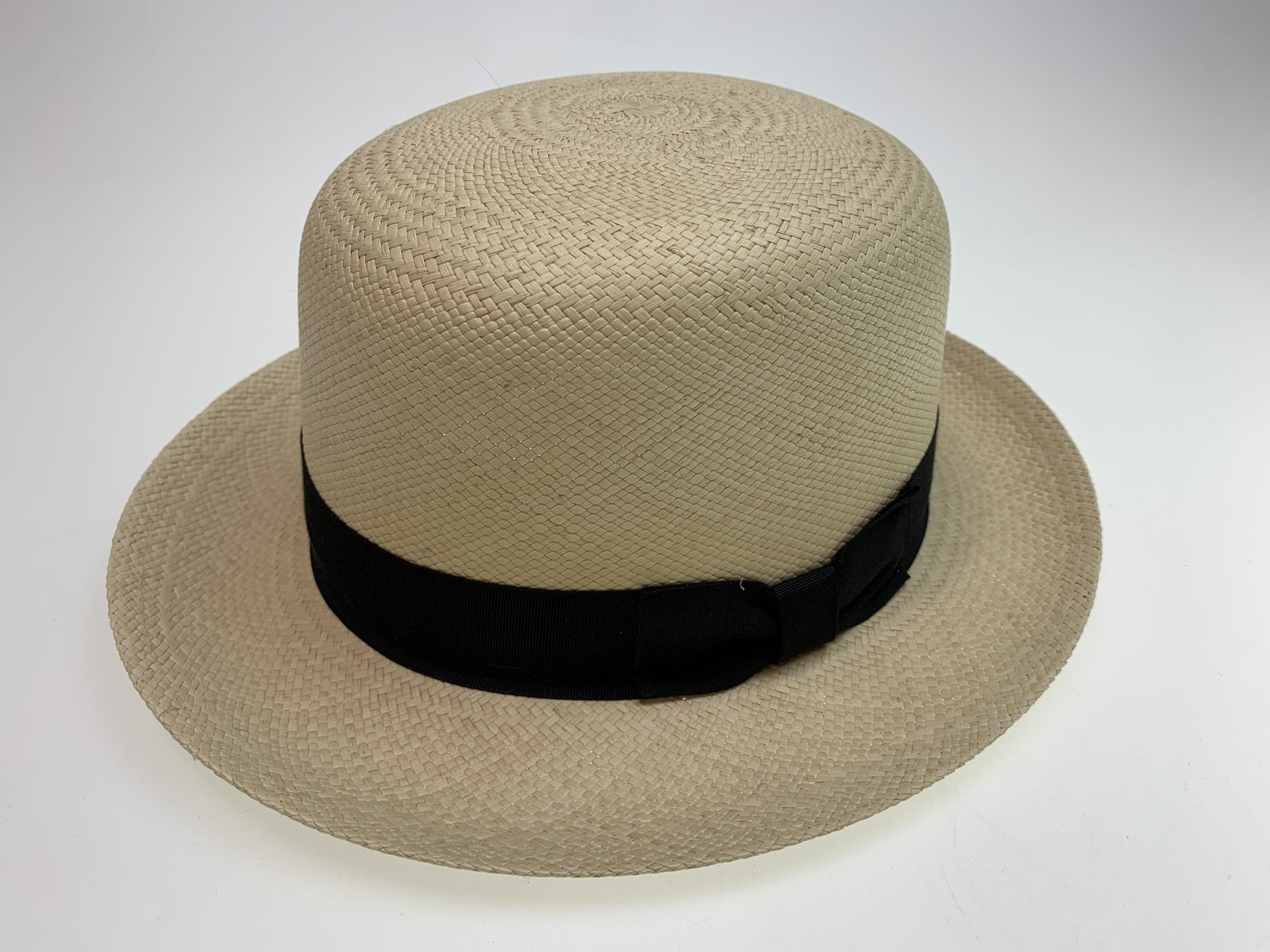 Boutique Mens Straw Bowler Hat Straw MADE IN USA Fine Du-Pont Teflon Genuine Panama-1