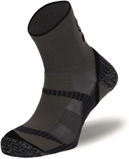 BRBL Atlas Socks Hiking Trekking Trail Run Outdoor Camping MADE IN ITALY Crew - Grey/Black