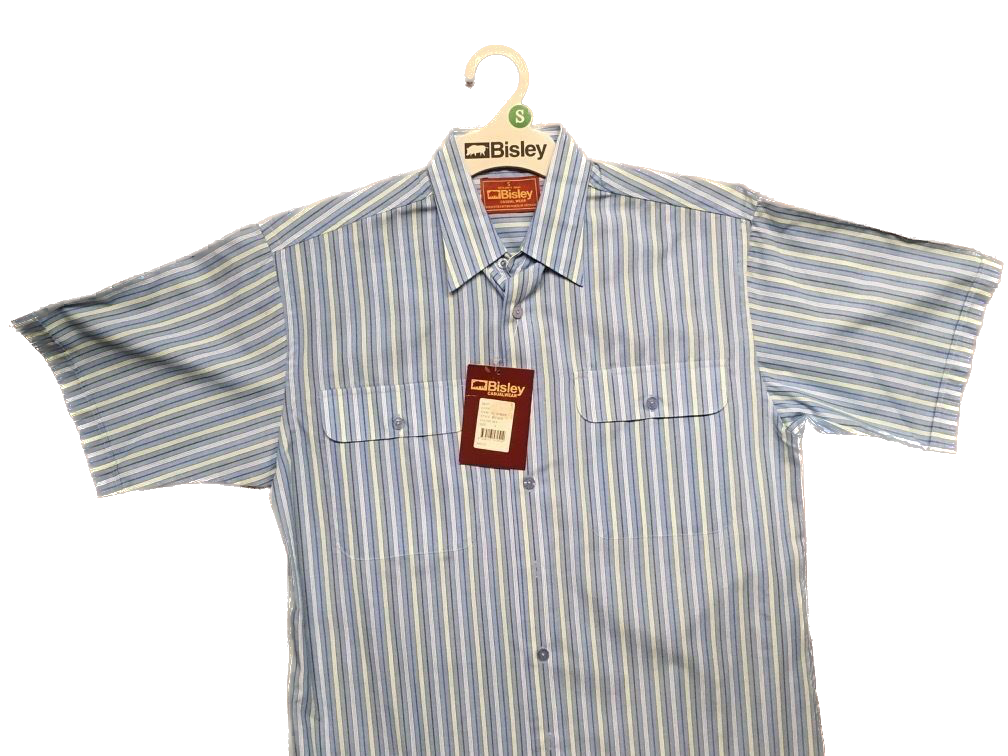 BISLEY SHORT SLEEVE SHIRT Everyday Casual Business Work Cotton Blend Check-3