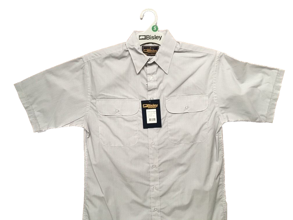 BISLEY SHORT SLEEVE SHIRT Everyday Casual Business Work Cotton Blend Check-4