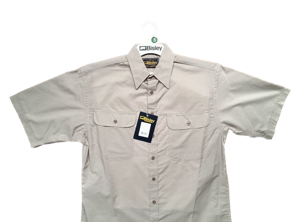 BISLEY SHORT SLEEVE SHIRT Everyday Casual Business Work Cotton Blend Check-5