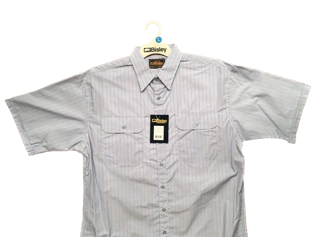 BISLEY SHORT SLEEVE SHIRT Everyday Casual Business Work Cotton Blend Check-6