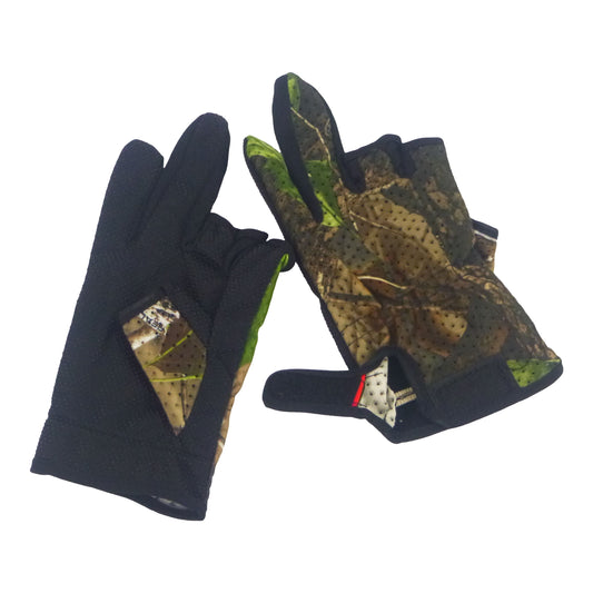 BSTC 3 Finger Gloves, Camo Green-0