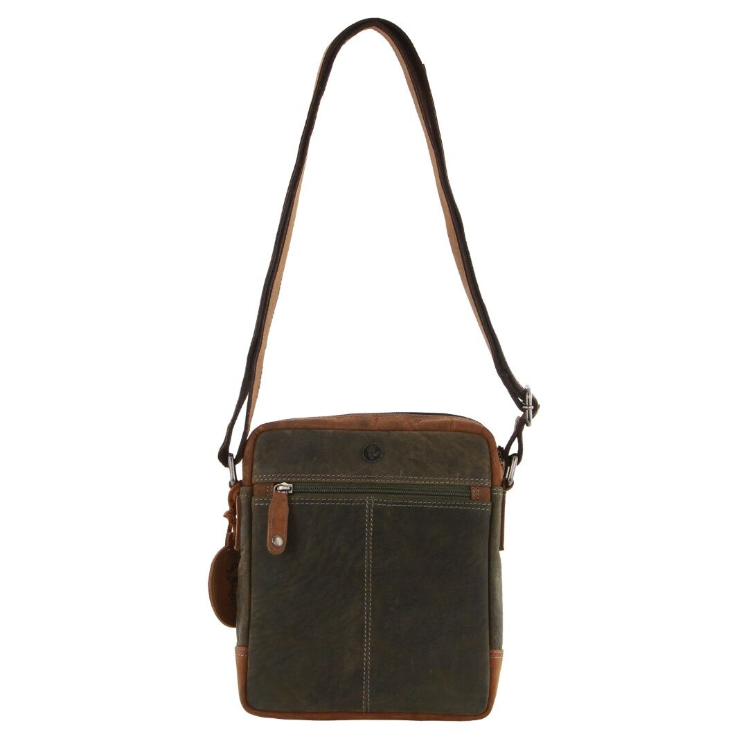 Billy The Kid Olive Leather Crossbody/Shoulder Bag-2