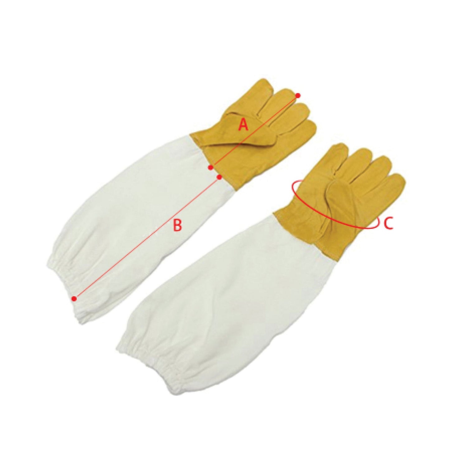Beekeeper Gloves Leather Lambskin Long Bee Hive Beehive Protective Beekeeping-2