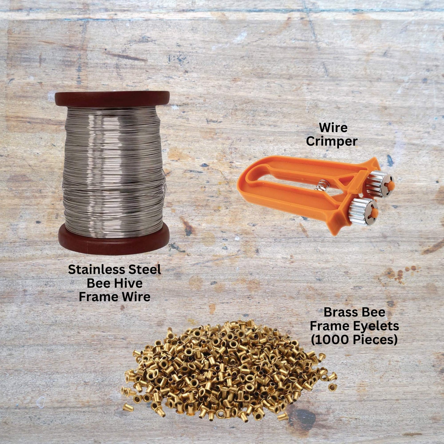 Beekeeping Kit - Wiring Board + 500g Wire + Crimper + 1000 Bee Frame Eyelets-3