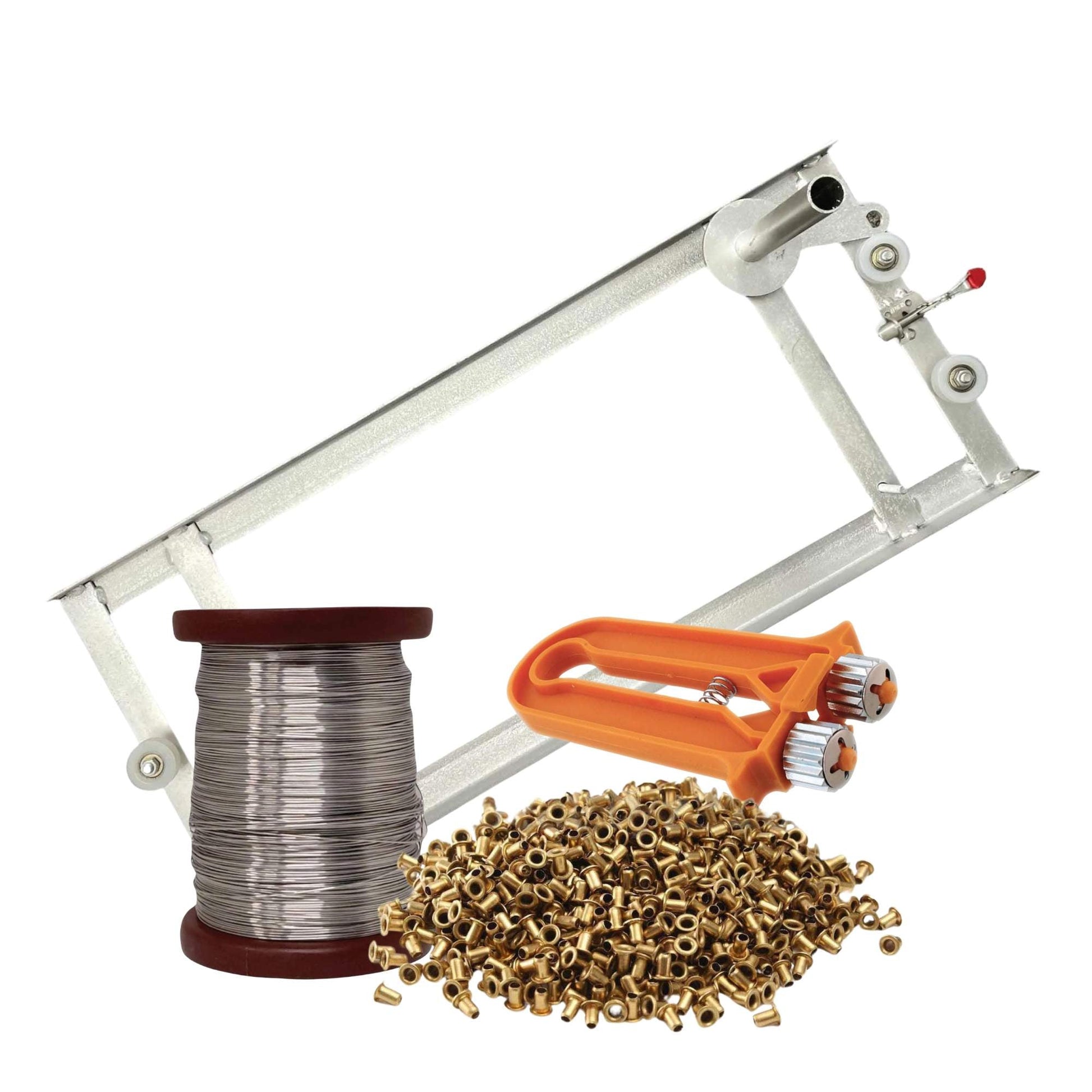 Beekeeping Kit - Wiring Board + 500g Wire + Crimper + 1000 Bee Frame Eyelets-0