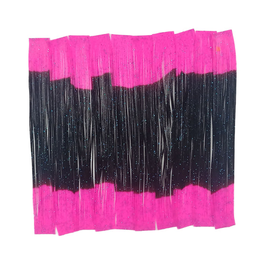 Artizan 22 strand silicon skirting, Black/Pink Tips, Qty 20-0