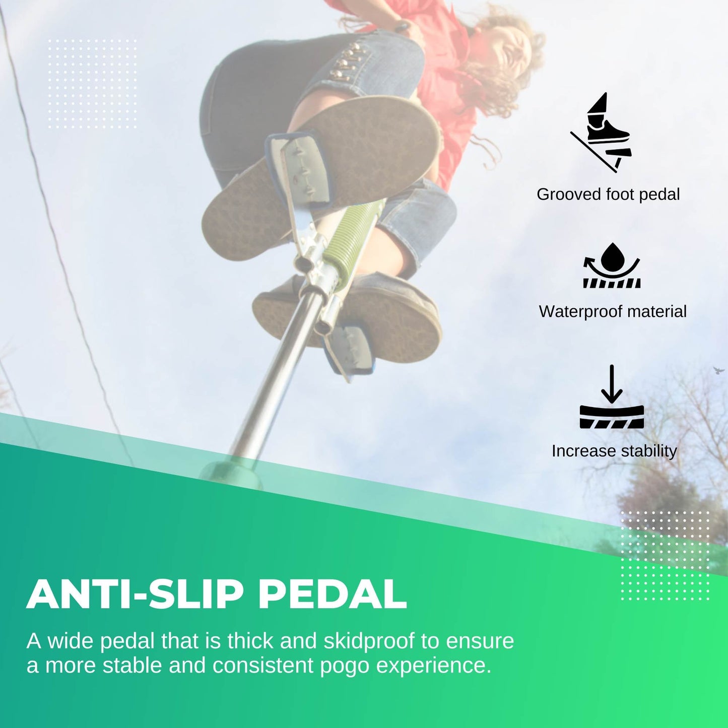 Blue Pogo Stick Kids - Childrens Jumping Jackhammer Exercise Hopper Toy-4