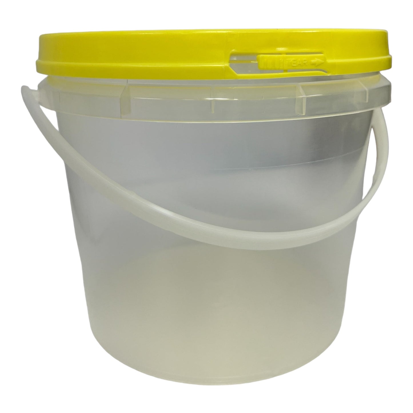 Bulk 10 x 2.2L Empty Honey Bucket with Lid - 3Kg Clear Tamper Proof Plastic Tub-2