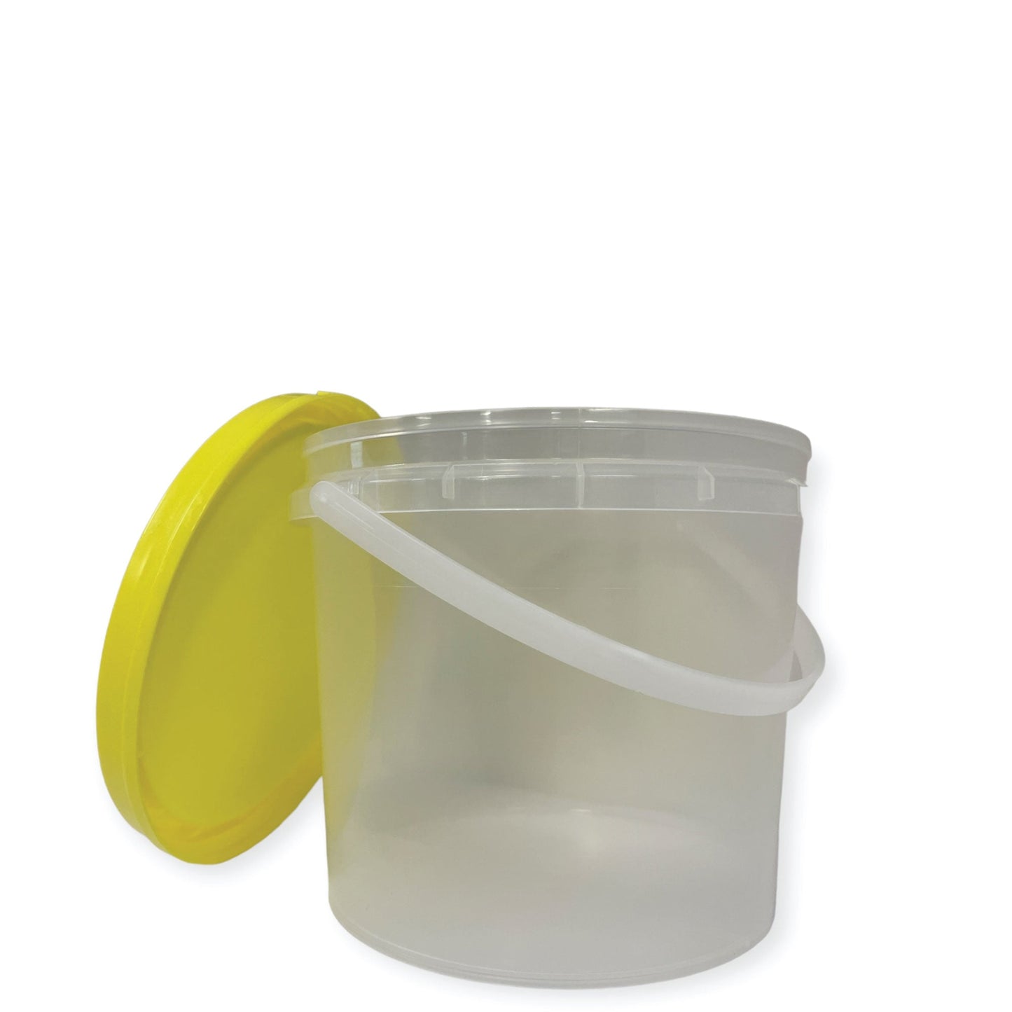 Bulk 10 x 2.2L Empty Honey Bucket with Lid - 3Kg Clear Tamper Proof Plastic Tub-3