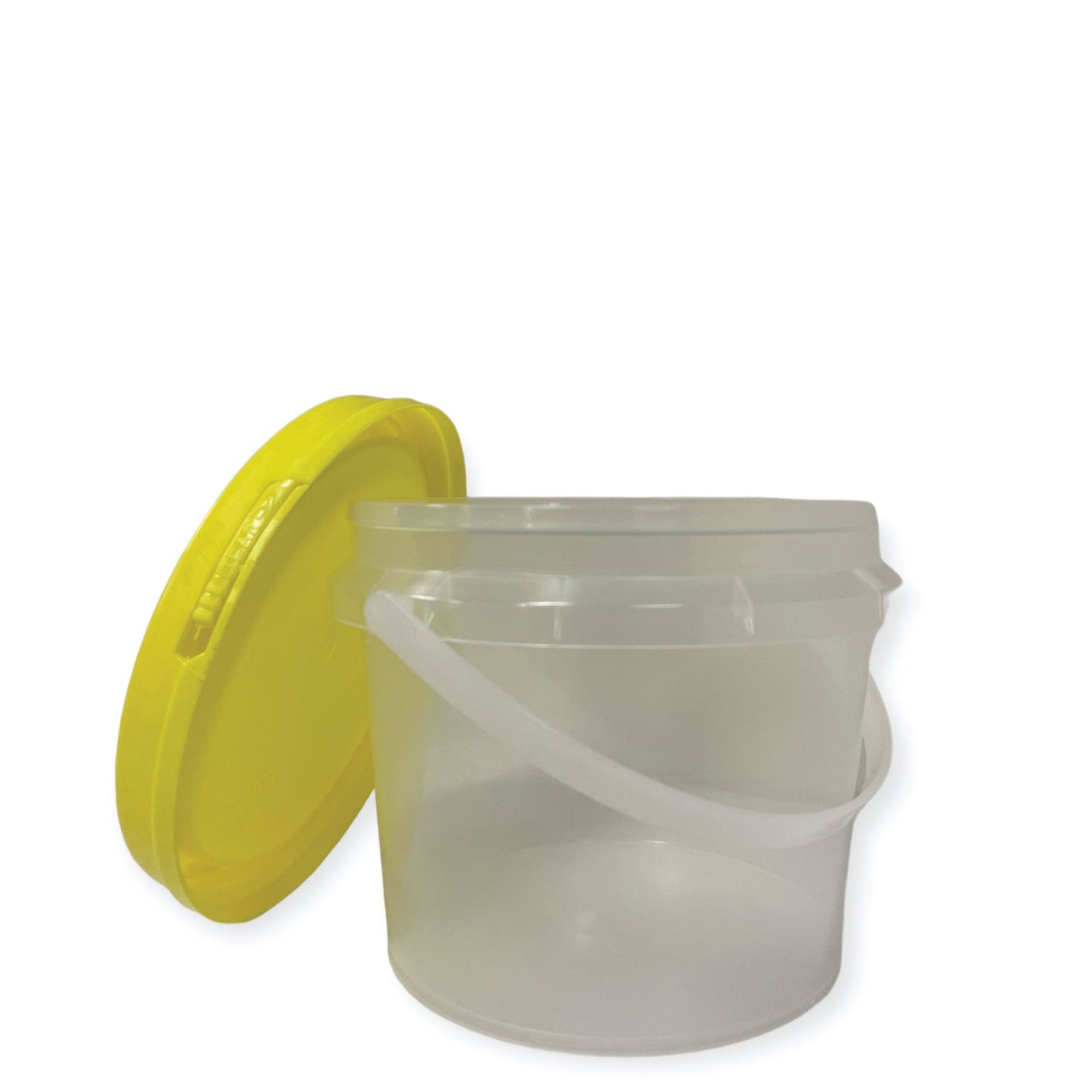 Bulk 100 x 0.8L Honey Bucket with Lid - 1Kg Clear Tamper Proof Plastic Tub-2