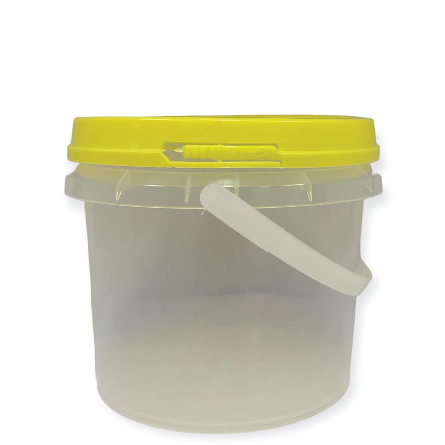 Bulk 100 x 0.8L Honey Bucket with Lid - 1Kg Clear Tamper Proof Plastic Tub-0