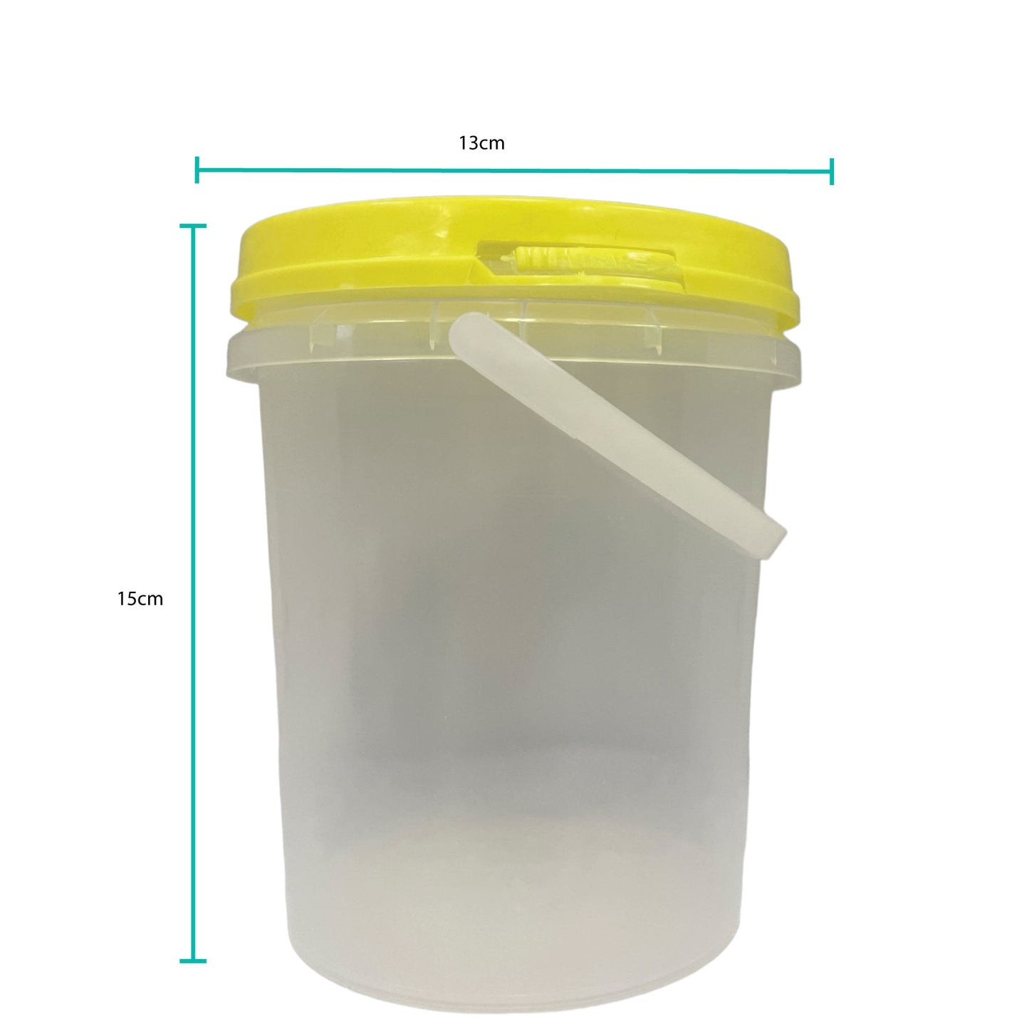 Bulk 100 x Honey Bucket with Lid - 0.8L 1.2L 2.2L Clear Tamper Proof Plastic Tub-2