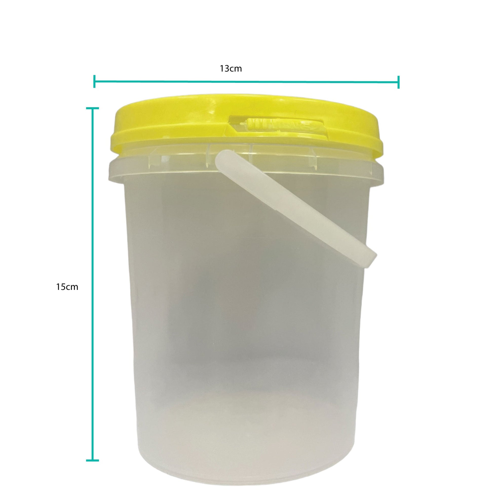 Bulk 100 x Honey Bucket with Lid - 0.8L 1.2L 2.2L Clear Tamper Proof Plastic Tub-2
