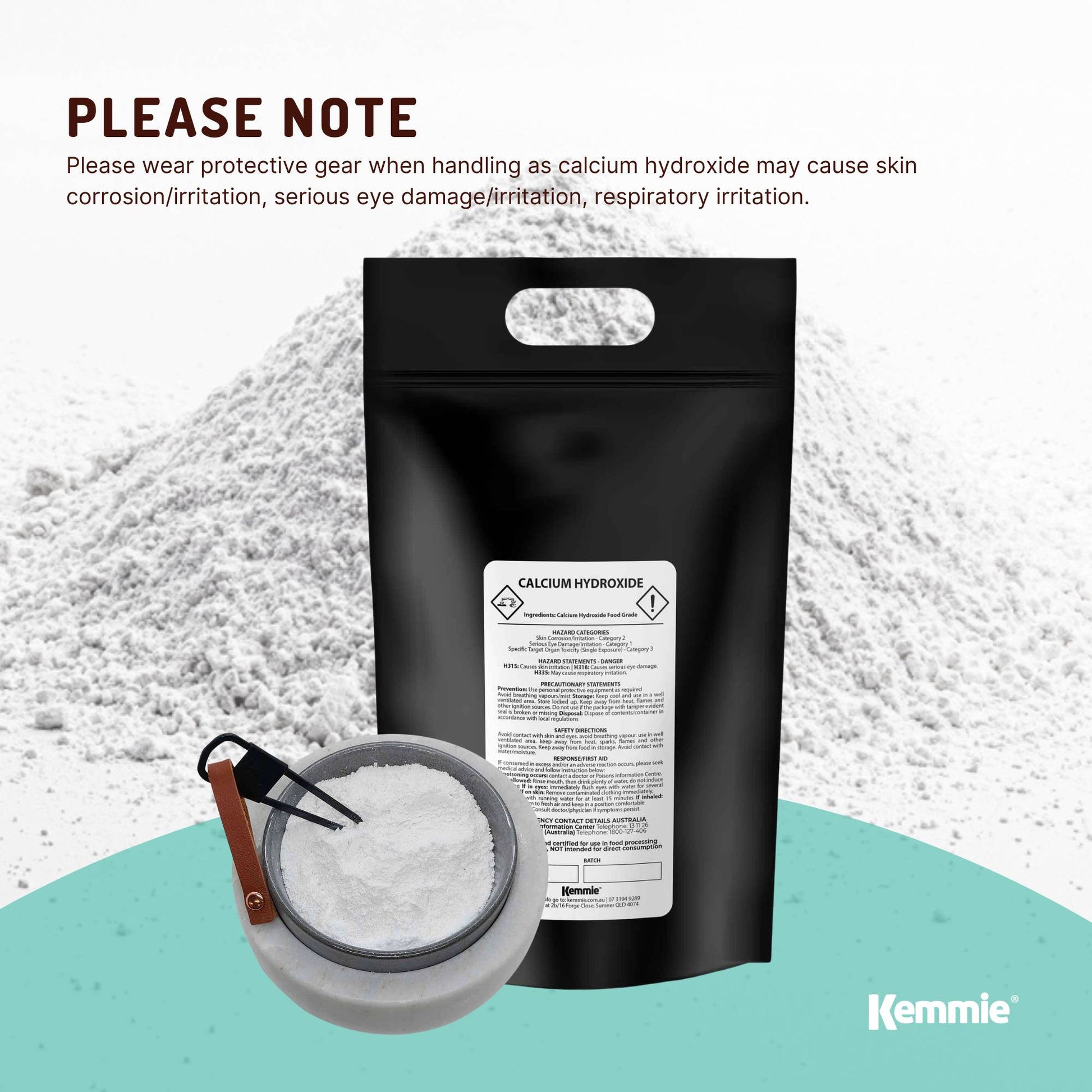 Bulk 10Kg Food Grade Calcium Hydroxide Powder FCC Hydrated Slaked Pickling Lime-3