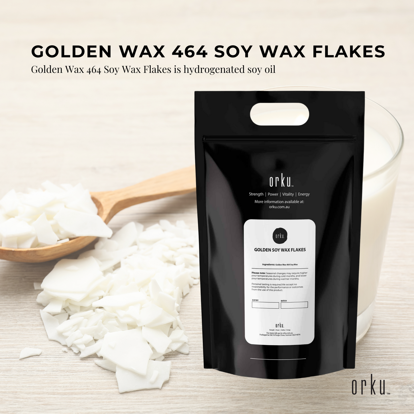 Bulk 10Kg Golden 464 Soy Wax Flakes - 100% Pure Natural DIY Candle Melts Chips-2