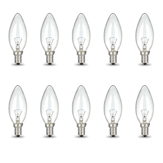 Bulk 10x E14 40W 220V Light Bulbs - C35 Candle Globe For Himalayan Salt Lamp-0