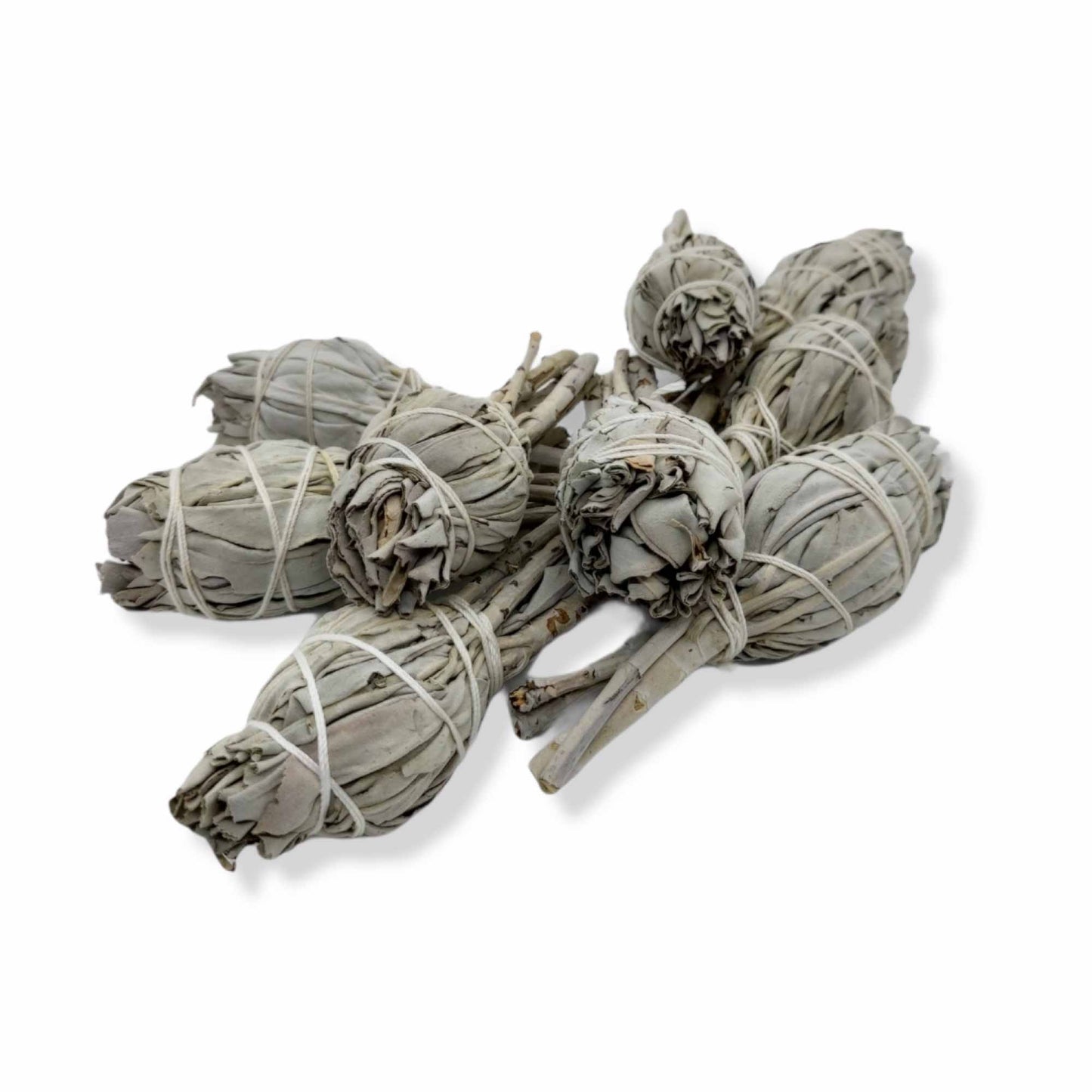 Bulk Californian White Sage Smudge Sticks Mini 10-12cm Incense Cleansing Bundle-0