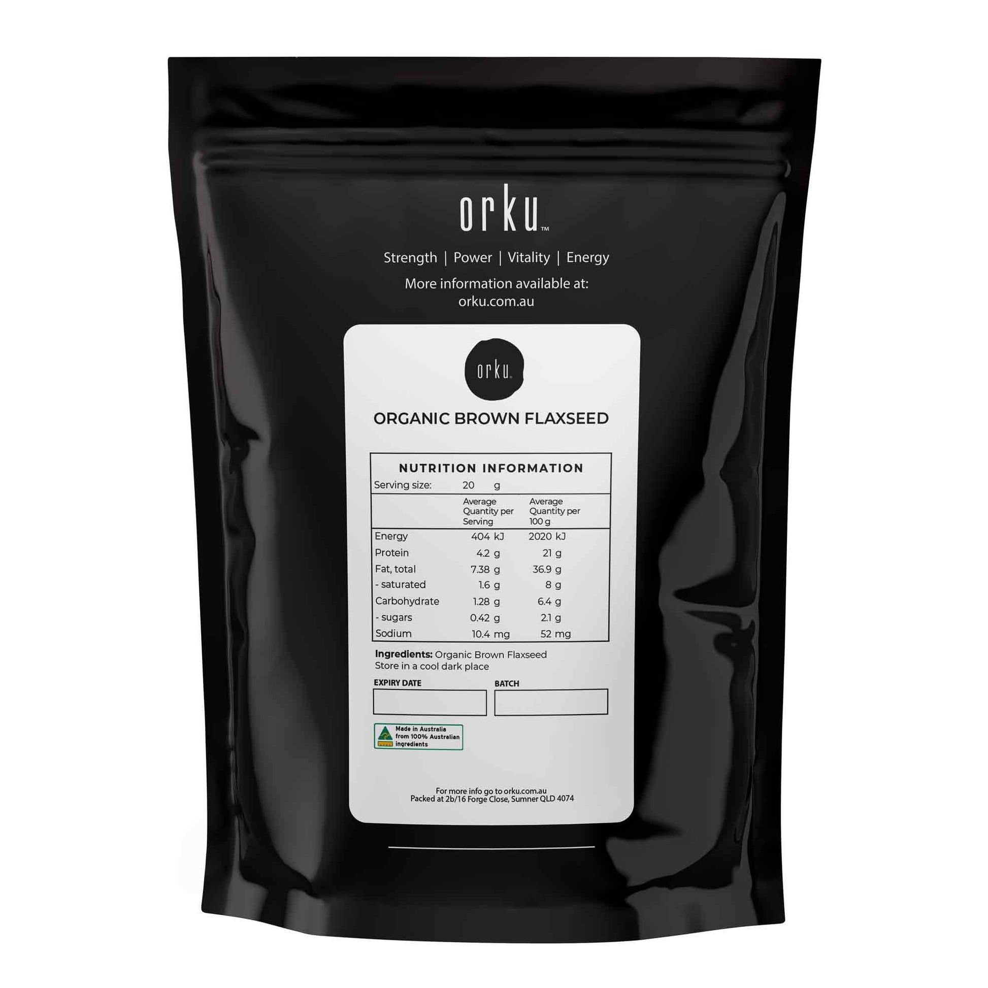Bulk Organic Brown Linseed Flaxseed Whole Grain Flax Seed Non GMO Omega3 6 Fibre-1