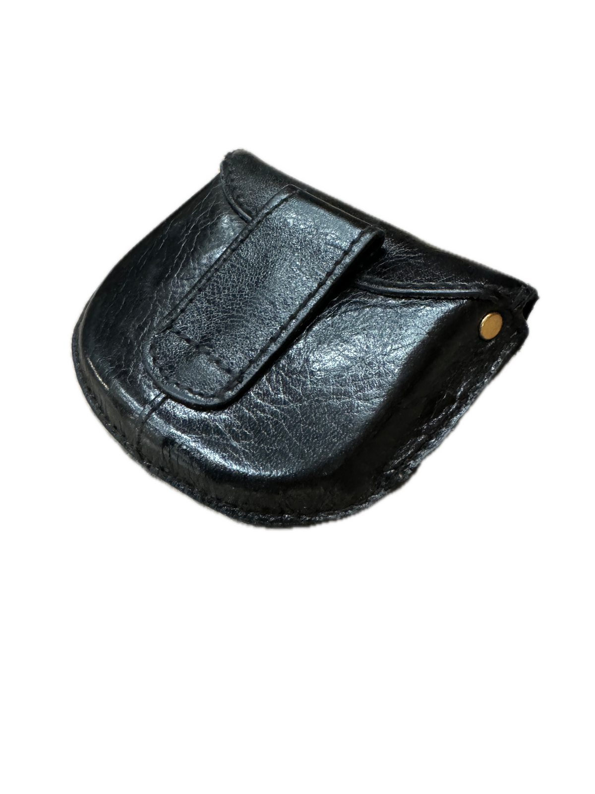 Milleni Genuine Leather Coin Purse Holder Wallet with Belt Loop - Black-4