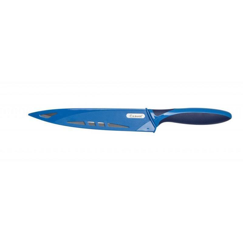 19.5cm Culinare Stainless Steel Carving Knife With Blue Blade Cover-2