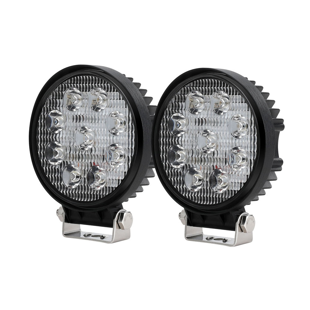 Giantz Pair LED Driving Lights 4.5 Inch Flood Spot Lights Car Truck SUV 12V 24V UPC 9355720085556
