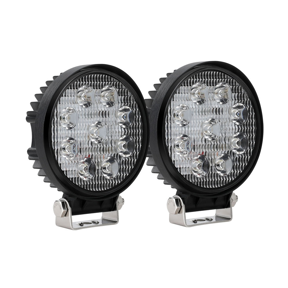Giantz Pair LED Driving Lights 4.5 Inch Flood Spot Lights Car Truck SUV 12V 24V UPC 9355720085556